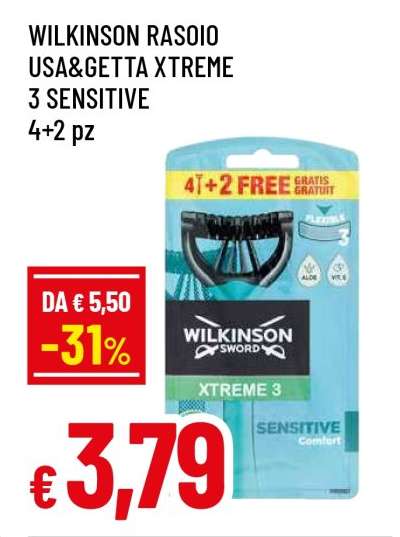 WILKINSON RASOIO USA&GETTA XTREME 3 SENSITIVE