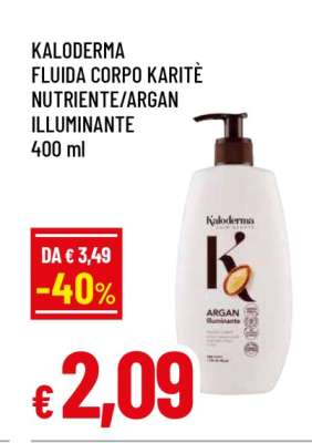 Kaloderma Fluida Corpo Karitè Nutriente/Argan Illuminante