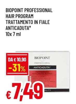 BIOPOINT PROFESSIONAL HAIR PROGRAM TRATTAMENTO IN FIALE ANTICADUTA