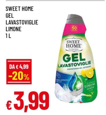 SWEET HOME GEL LAVASTOVIGLIE LIMONE 1 L