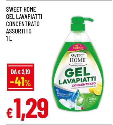 SWEET HOME GEL LAVAPIATTI CONCENTRATO ASSORTITO 1 L