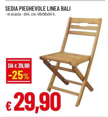 Sedia Pieghevole Linea Bali