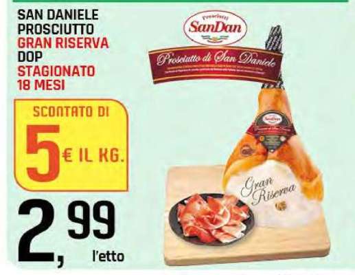 San Daniele Prosciutto Gran Riserva DOP Stagionato 18 Mesi