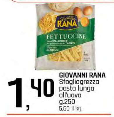 GIOVANNI RANA Sfogliagrezza pasta lunga all'uovo