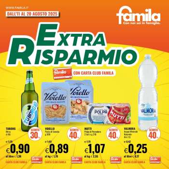 Volantino Famila - 11/8/2025 - 20/8/2025.