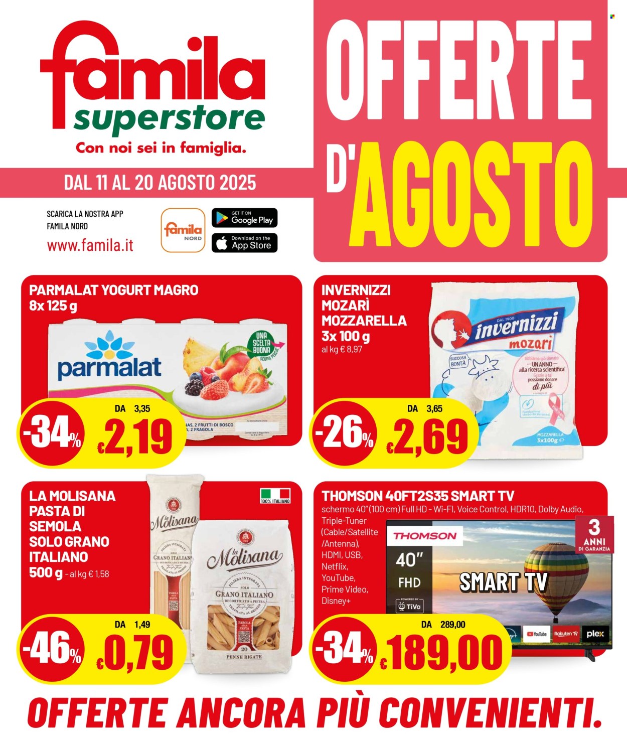Volantino Famila - 11/8/2025 - 20/8/2025. Pagina 1
