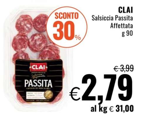 CLAI Salsiccia Passita Affettata