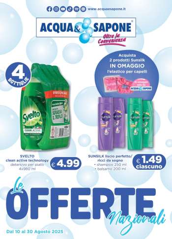 Volantino Acqua & Sapone - 10/8/2025 - 30/8/2025.