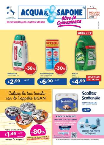 Volantino Acqua & Sapone - 13/8/2025 - 2/9/2025.