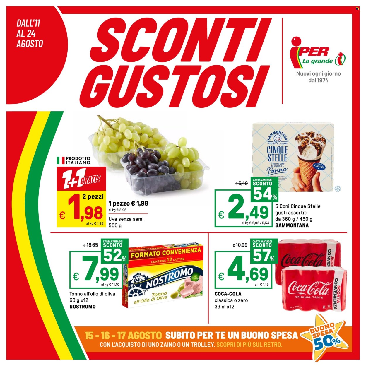 Volantino Iper, La grande i - 11/8/2025 - 24/8/2025. Pagina 1