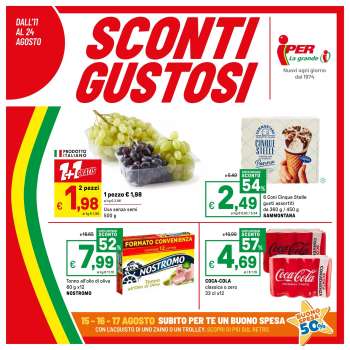 Volantino Iper, La grande i - 11/8/2025 - 24/8/2025.