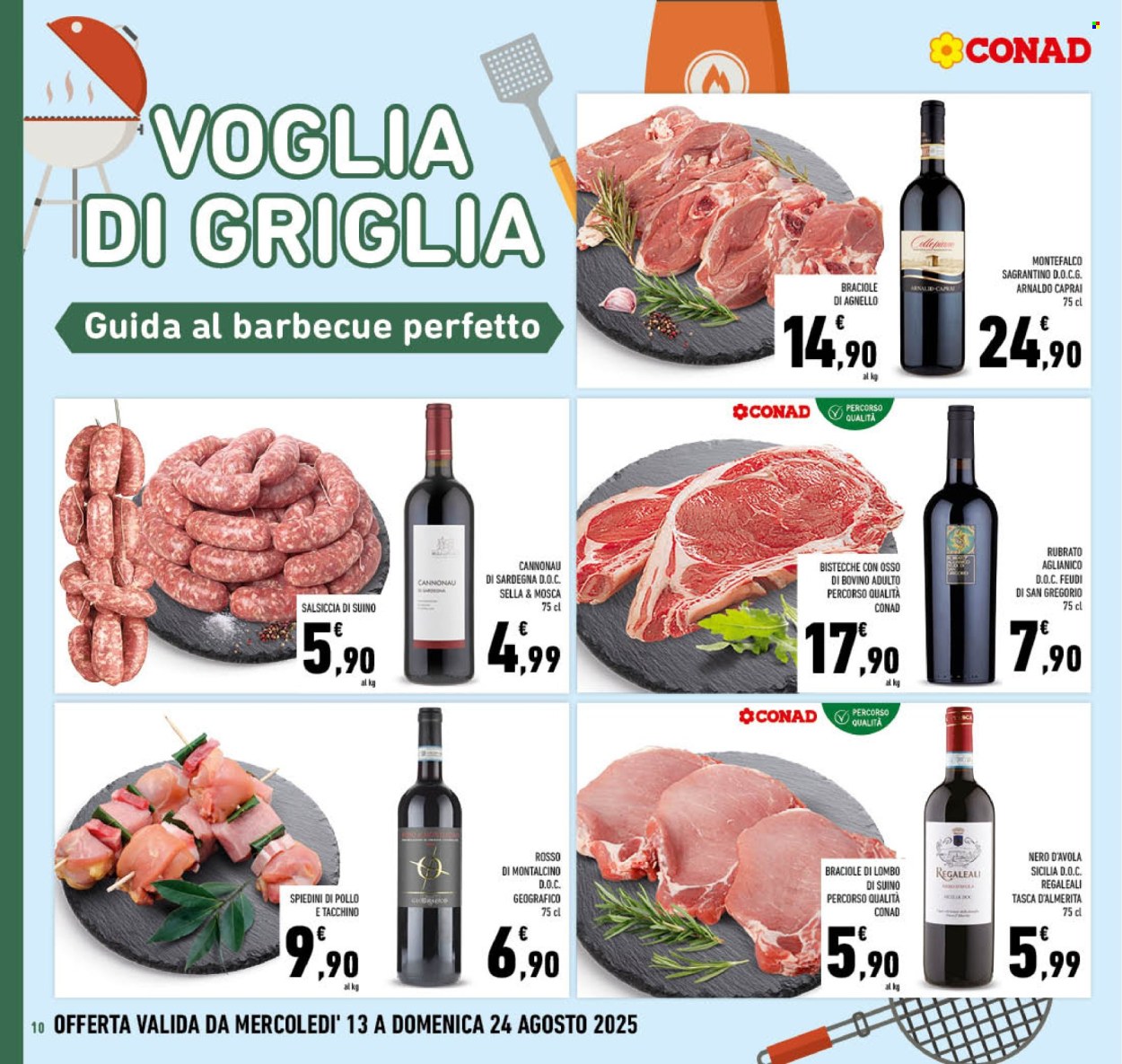 Volantino Conad - 13/8/2025 - 24/8/2025. Pagina 10