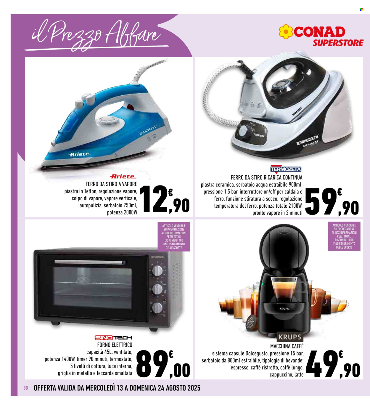 Volantino Conad Superstore - 13/8/2025 - 24/8/2025. Pagina 30