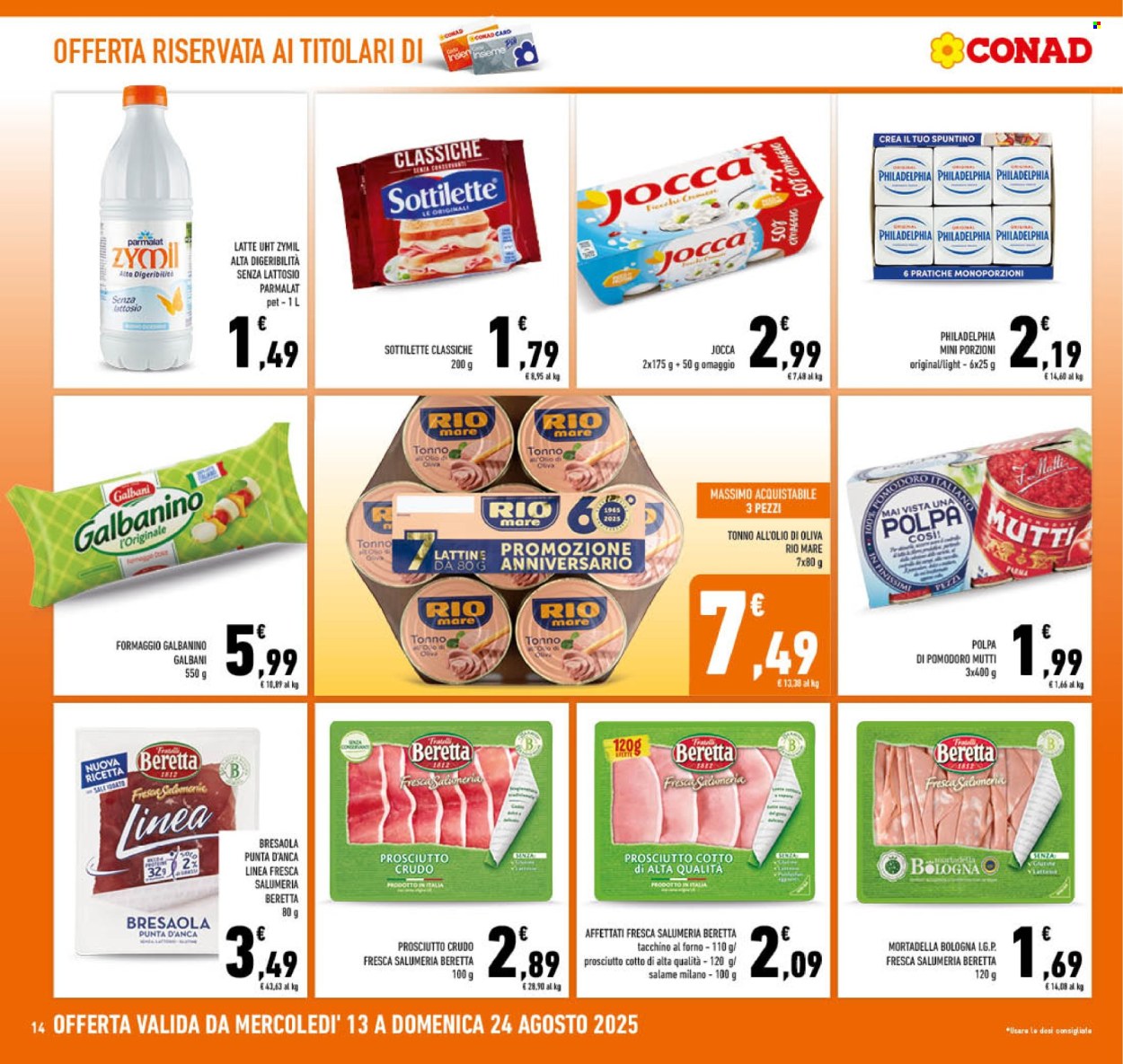 Volantino Conad - 13/8/2025 - 24/8/2025. Pagina 14