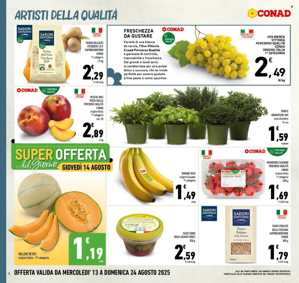 Volantino Conad - 13/8/2025 - 24/8/2025. Pagina 4