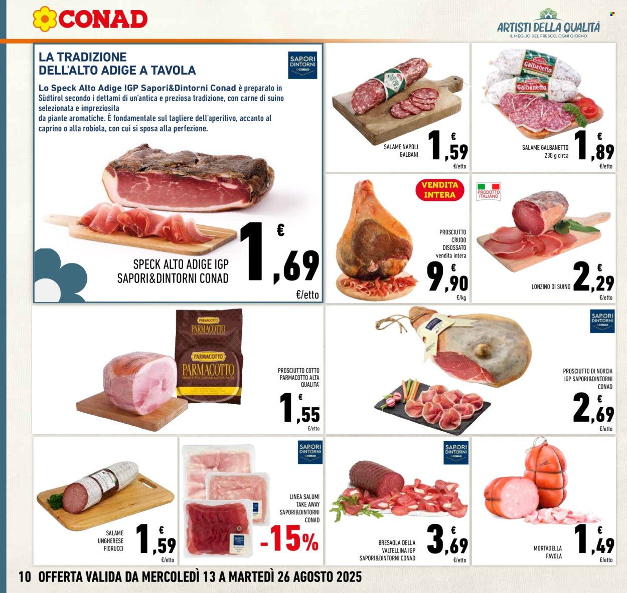 Volantino Conad - 13/8/2025 - 26/8/2025. Pagina 10