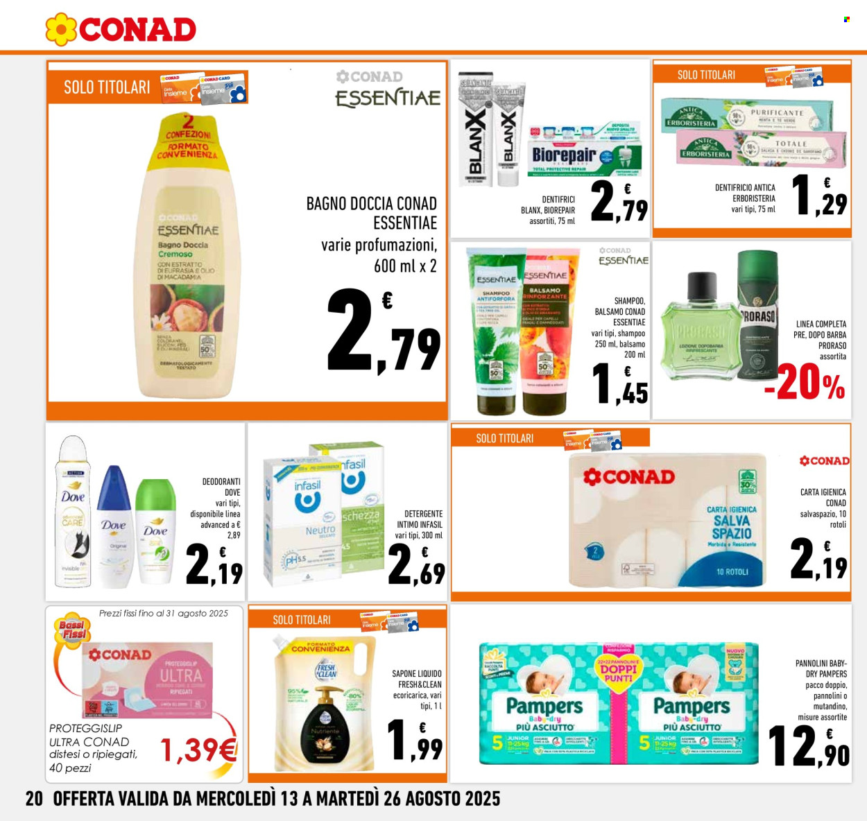 Volantino Conad - 13/8/2025 - 26/8/2025. Pagina 20