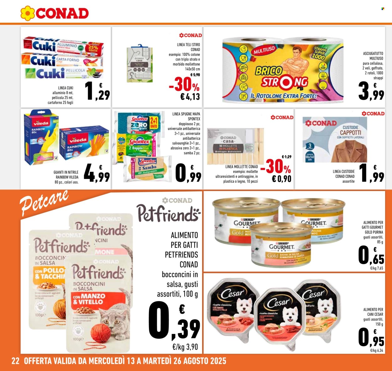 Volantino Conad - 13/8/2025 - 26/8/2025. Pagina 22