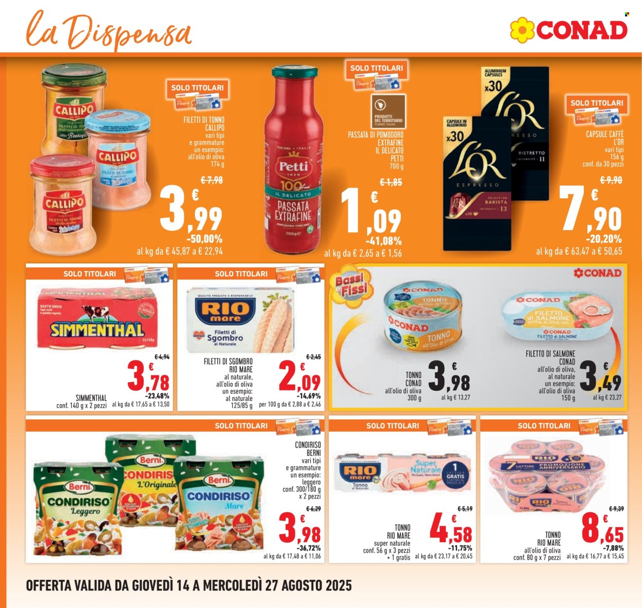 Volantino Conad - 14/8/2025 - 27/8/2025. Pagina 10