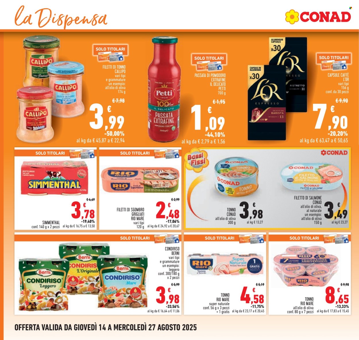 Volantino Conad - 14/8/2025 - 27/8/2025. Pagina 10