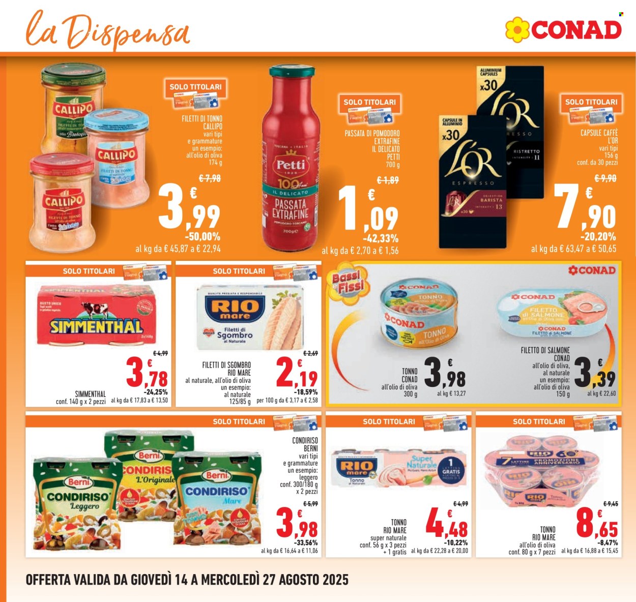 Volantino Conad - 14/8/2025 - 27/8/2025. Pagina 10