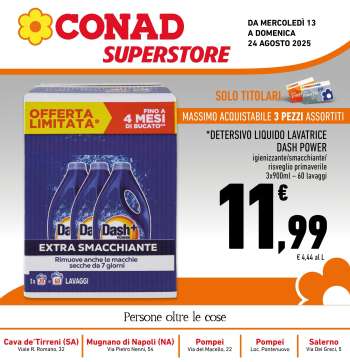 Volantino Conad Superstore - 13/8/2025 - 24/8/2025.