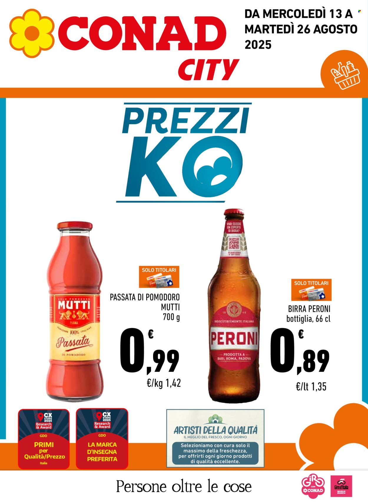 Volantino Conad City - 13/8/2025 - 26/8/2025. Pagina 1