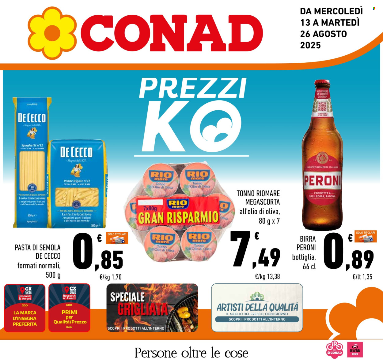 Volantino Conad - 13/8/2025 - 26/8/2025. Pagina 1