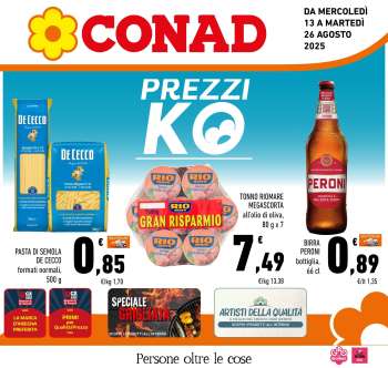 Volantino Conad - 13/8/2025 - 26/8/2025.