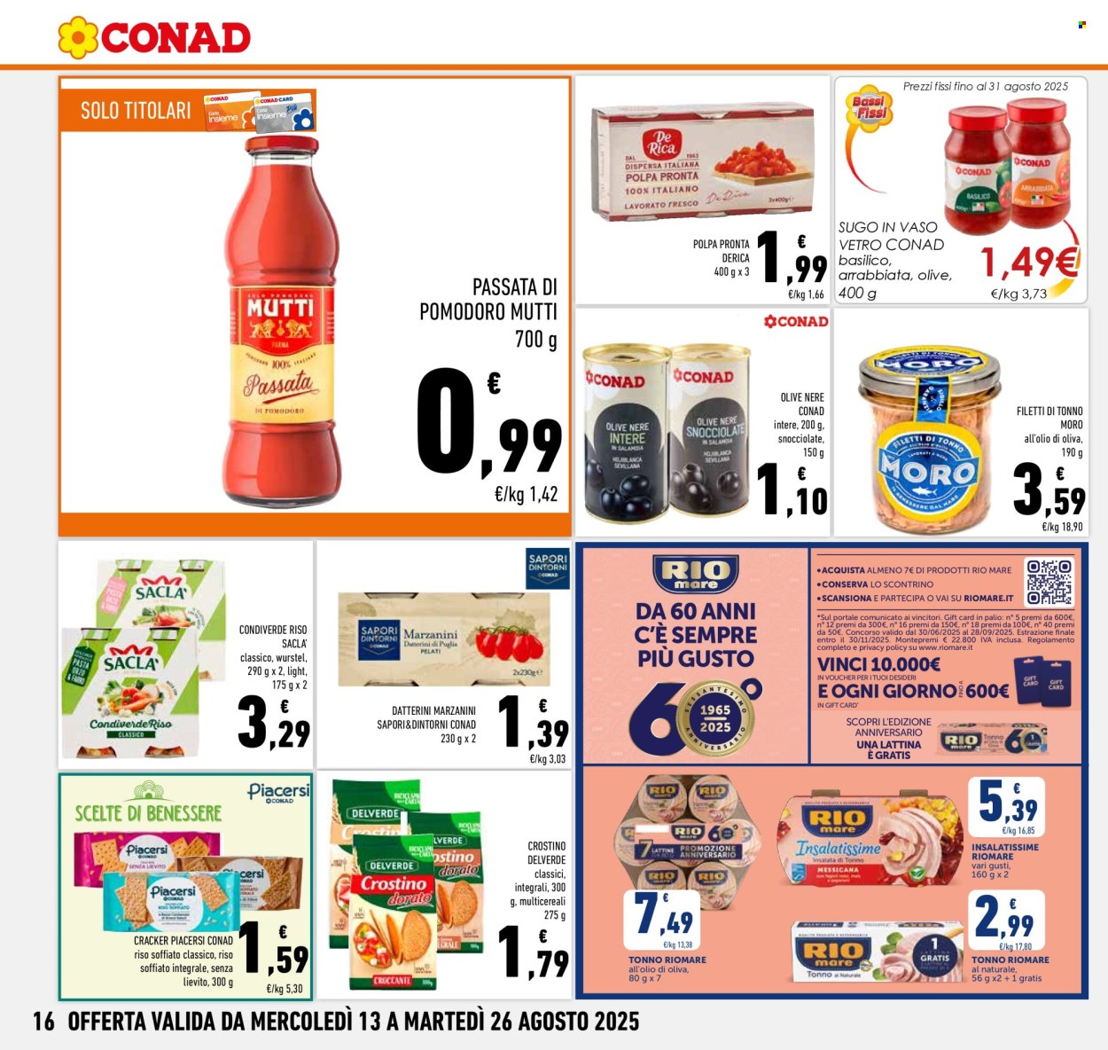 Volantino Conad - 13/8/2025 - 26/8/2025. Pagina 16