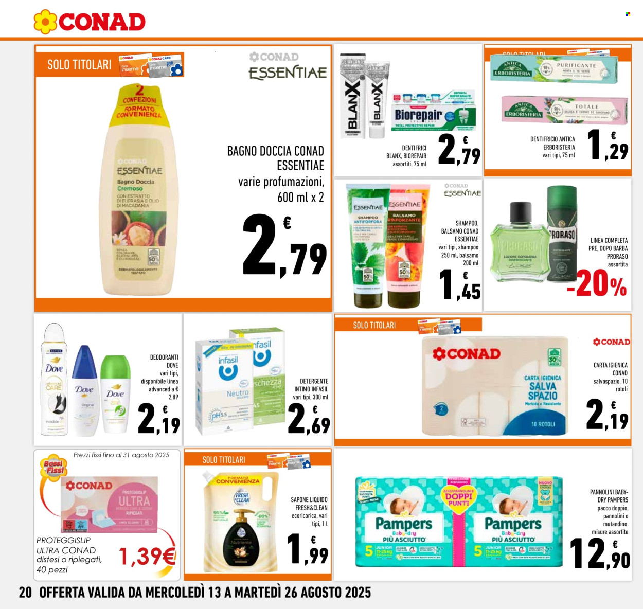 Volantino Conad - 13/8/2025 - 26/8/2025. Pagina 20