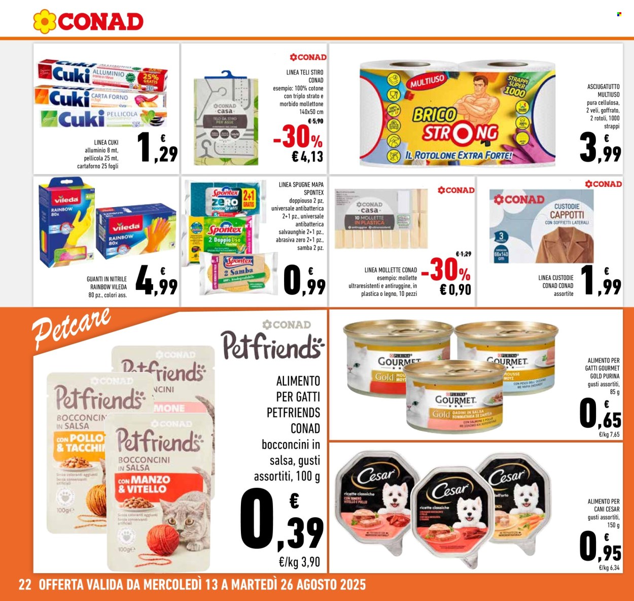 Volantino Conad - 13/8/2025 - 26/8/2025. Pagina 22
