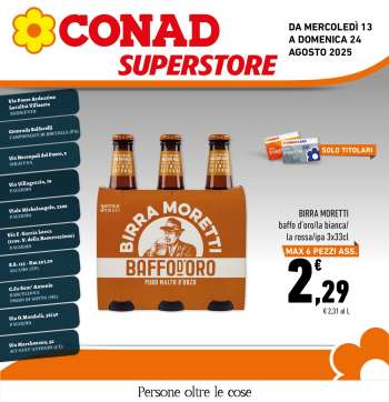 Volantino Conad Superstore - 13/8/2025 - 24/8/2025.