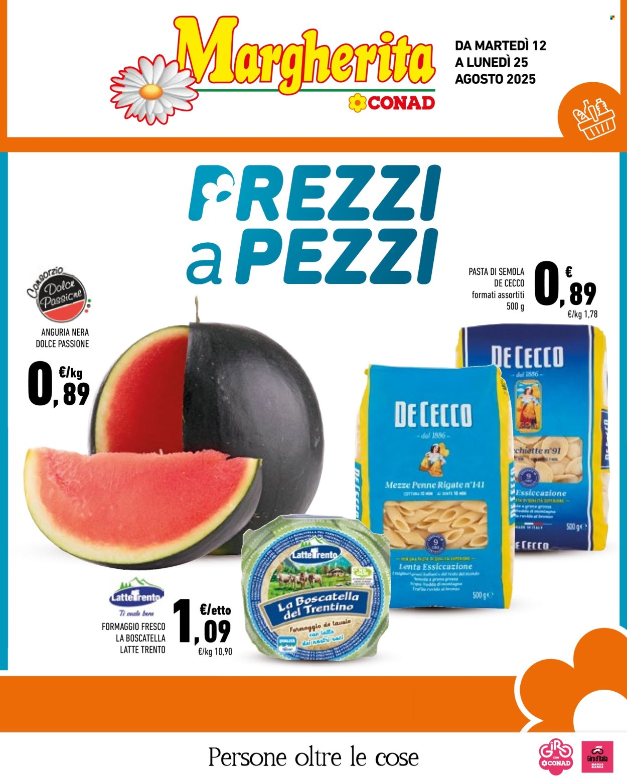 Volantino Margherita Conad - 12/8/2025 - 25/8/2025. Pagina 1