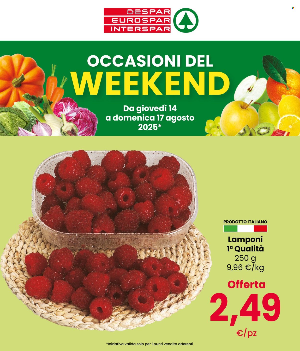 Volantino Eurospar - 14/8/2025 - 17/8/2025. Pagina 1