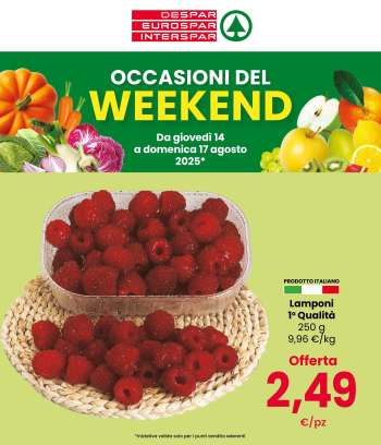 Volantino Eurospar - 14/8/2025 - 17/8/2025.