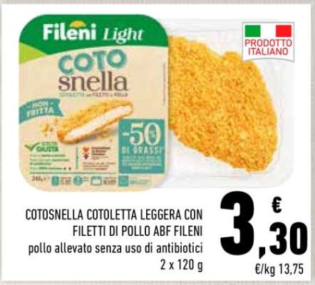 COTOSNELLA COTOLETTA LEGGERA CON FILETTI DI POLLO ABF FILENI