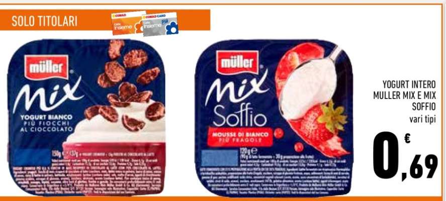 YOGURT INTERO MULLER MIX E MIX SOFFIO
