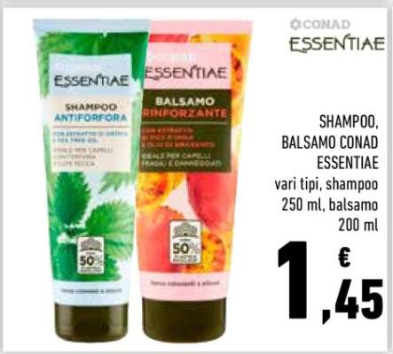 Shampoo, Balsamo Conad Essentiae