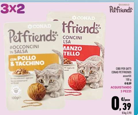 CIBO PER GATTI CONAD PETFRIENDS assortiti