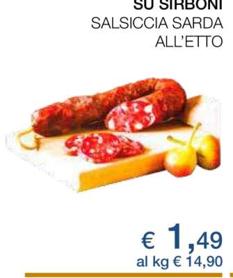 SU SIRBONI SALSICCIA SARDA ALL’ETTO