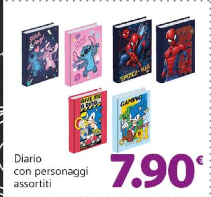 Diario con personaggi assortiti