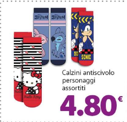 Calzini antiscivolo personaggi assortiti