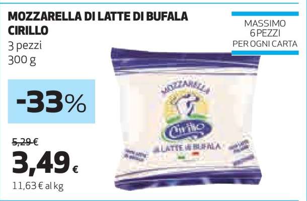 MOZZARELLA DI LATTE DI BUFALA CIRILLO