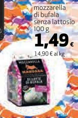 mozzarella di bufala senza lattosio