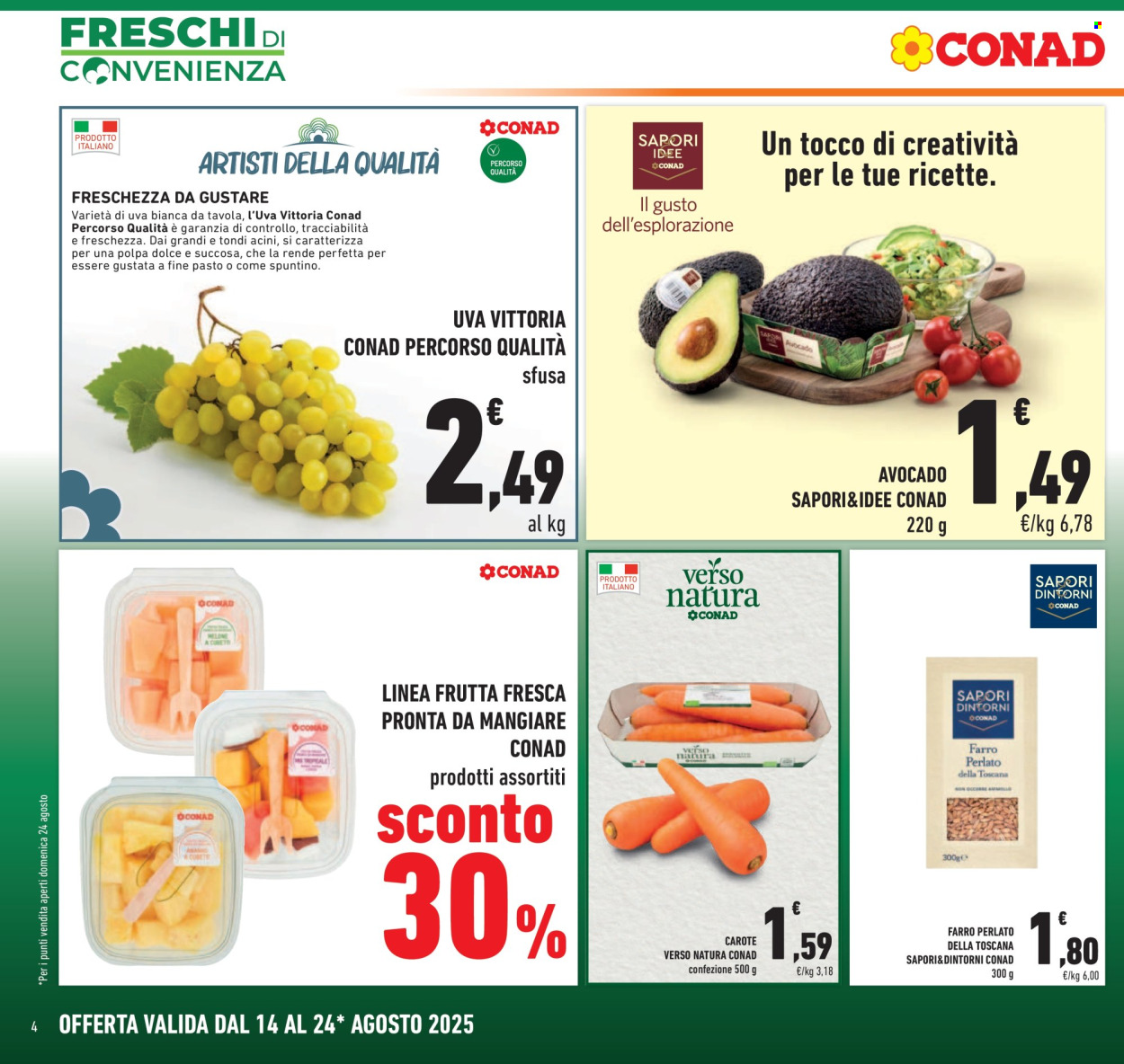 Volantino Conad - 14/8/2025 - 24/8/2025. Pagina 4