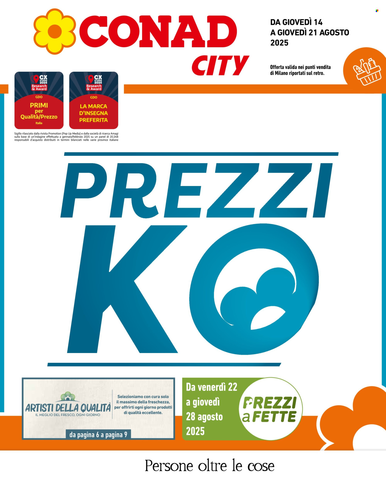 Volantino Conad City - 14/8/2025 - 21/8/2025. Pagina 1