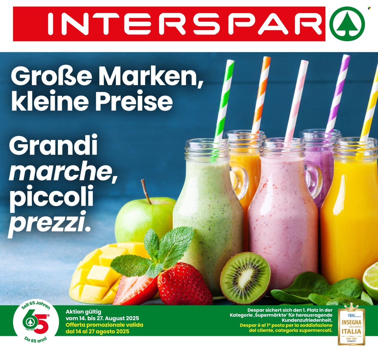 Volantino Interspar - 14/8/2025 - 27/8/2025. Pagina 1