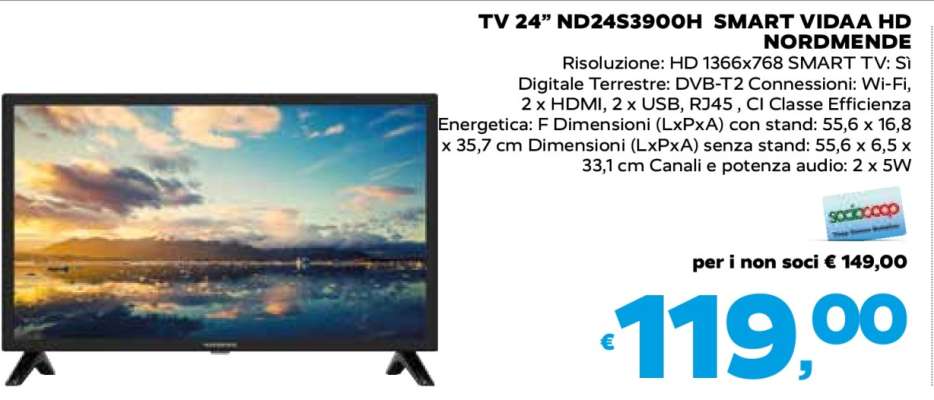 TV 24” ND24S3900H SMART VIDAA HD NORDMENDE