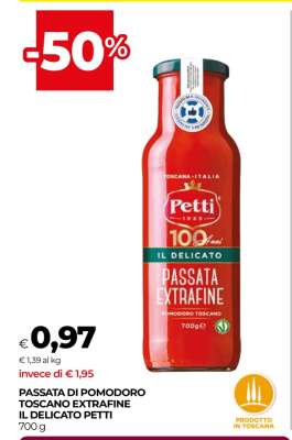 Passata di Pomodoro Toscano Extrafine Il Delicato Petti